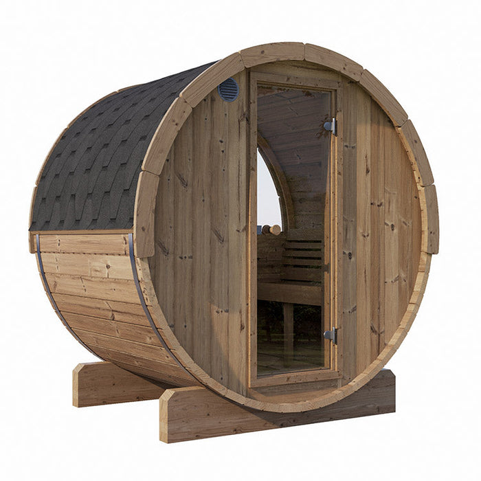 SaunaLife 2-4-Person E6W ERGO Series Barrel Sauna