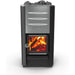 2-Person Outdoor Barrel Sauna with Wood Stove, Porch, Asphalt Roof, Hemlock Construction & Accessories – 220V