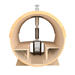 2-Person Outdoor Barrel Sauna with Wood Stove, Porch, Asphalt Roof, Hemlock Construction & Accessories – 220V