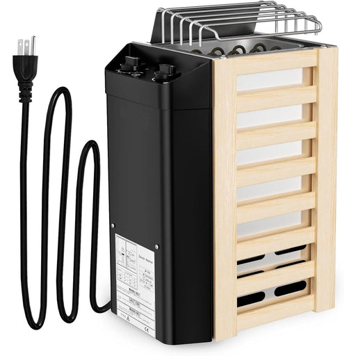 2kW 110V Plug-In Sauna Heater with Timer – Wall-Mounted Electric Heater for Small Sauna Rooms up to 100 Cu. Ft.