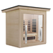 3–4 Person Hybrid Hemlock Sauna with Infrared & Steam Heating, WiFi Control, Red Light Therapy