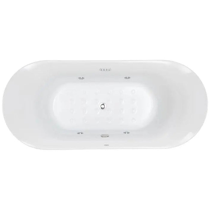 EAGO AM1900 74 3/4" White Freestanding Air Bubble Bathtub