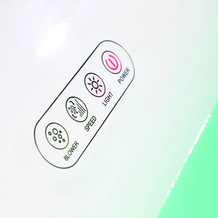 EAGO AM1900 74 3/4" White Freestanding Air Bubble Bathtub