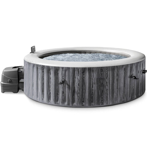 6-Person Round Inflatable Hot Tub Spa with 170 Bubble Jets, Energy-Efficient Cover & Hard Water Treatment – 85" x 28"