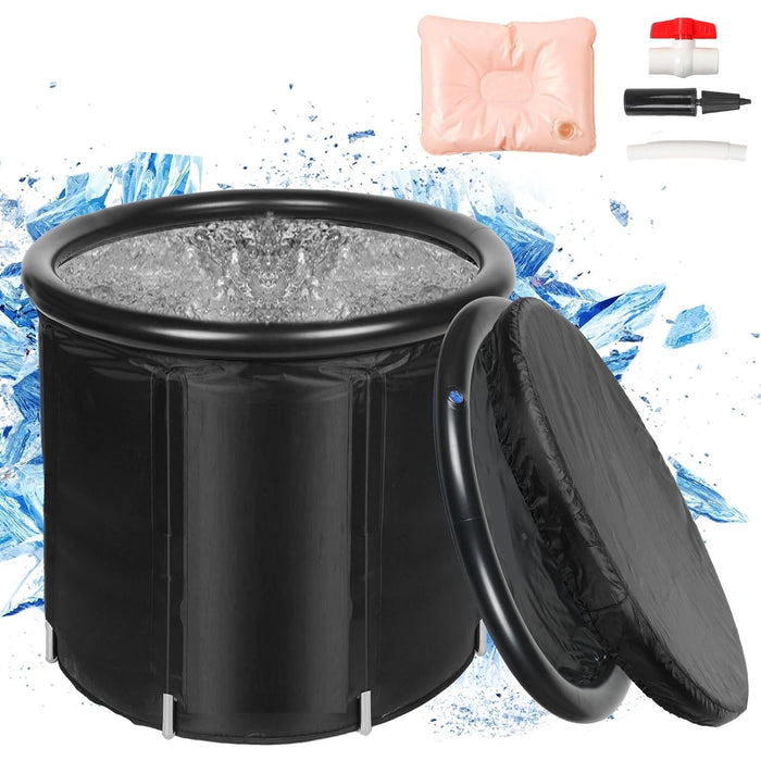 XL Cold Plunge Tub – 105 Gallon Portable Ice Bath for Athletes & Recovery with Cover – Indoor/Outdoor Use