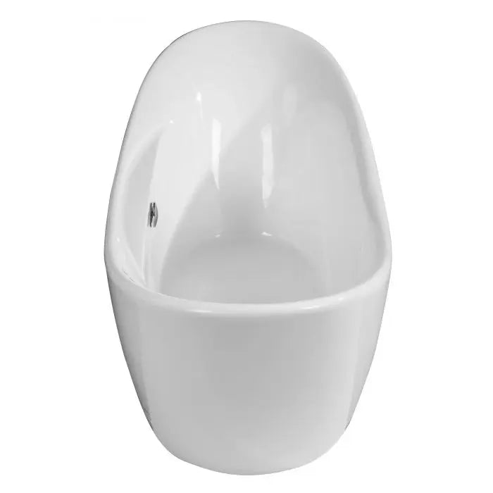 ALFI AB8803 68 Inch White Oval Acrylic Freestanding Tub with Center Drain