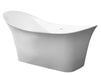 ALFI Brand AB9915 74-inch matte white solid surface resin slipper freestanding bathtub