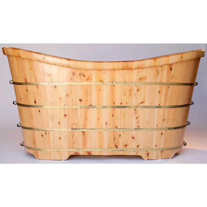 ALFI AB1105 63", Premium Freestanding Cedar Wooden Bathtub