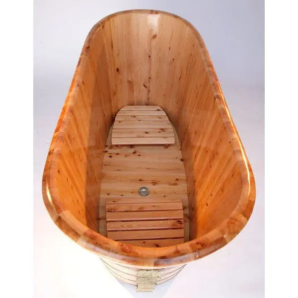 ALFI AB1105 63", Premium Freestanding Cedar Wooden Bathtub