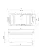 ALFI AB1130 65" 2 Person Free Standing Cedar Wooden Bathtub with Fixtures & Headrests