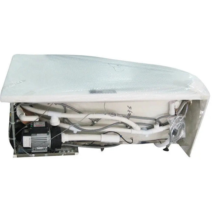 EAGO AM198ETL-R 5' Single Person Rounded Clear Corner Whirlpool Bathtub - Right Drain