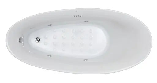 EAGO AM2140 Six Foot White Freestanding Air Bubble Bathtub