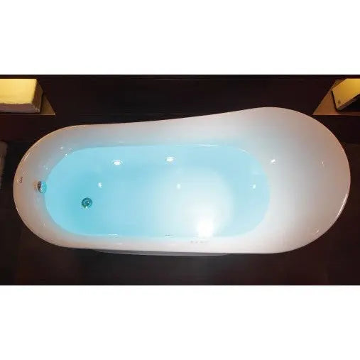 EAGO AM2140 Six Foot White Freestanding Air Bubble Bathtub