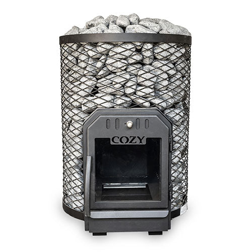Cozy Heat O Thru-Wall 12 Sauna Stove 12KW/18KW Wood-Burning Sauna Heater