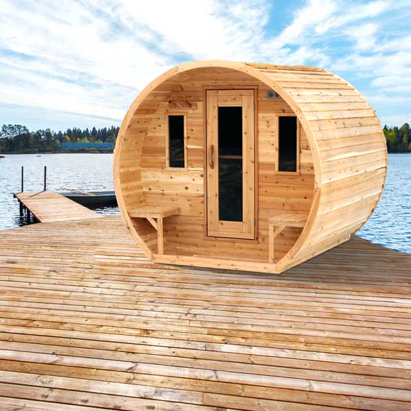 Dundalk LeisureCraft CT Elation 4 Person Barrel Sauna CTC2424E