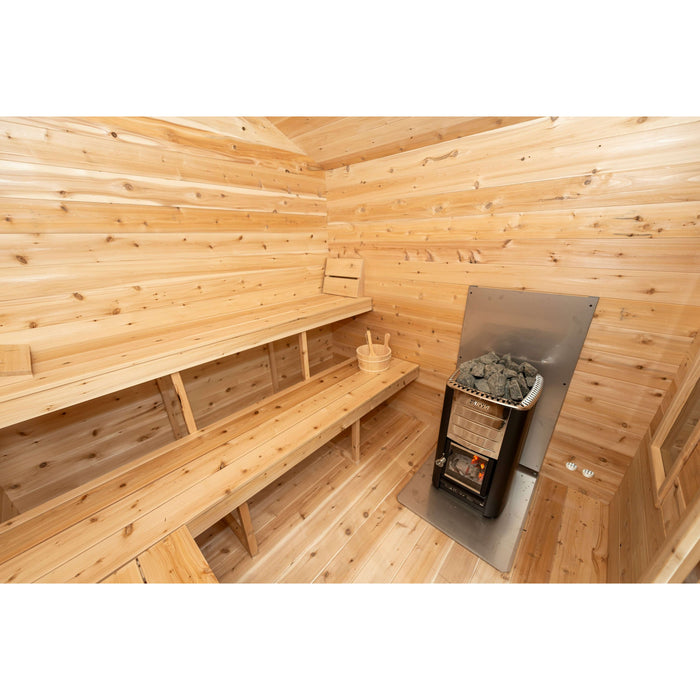 Dundalk LeisureCraft CT Georgian 6 Person Outdoor Sauna with Changeroom
