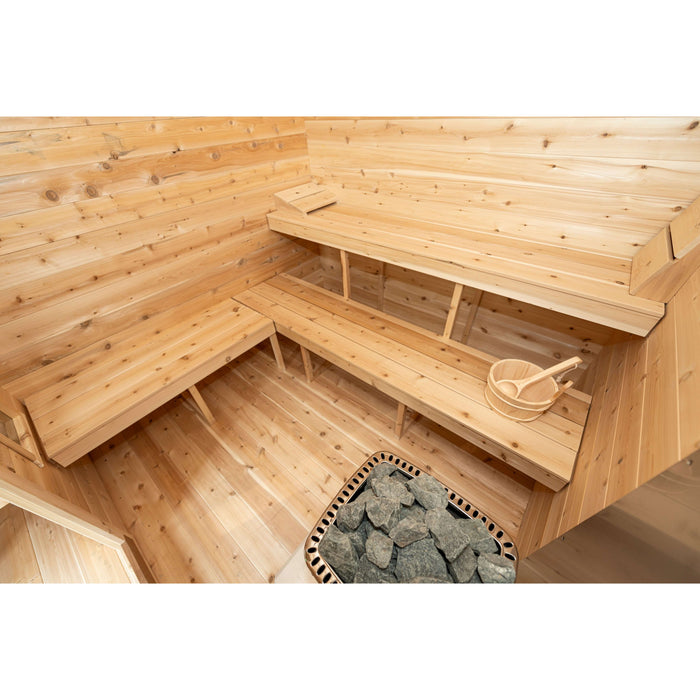 Dundalk LeisureCraft CT Georgian 6 Person Outdoor Sauna with Changeroom