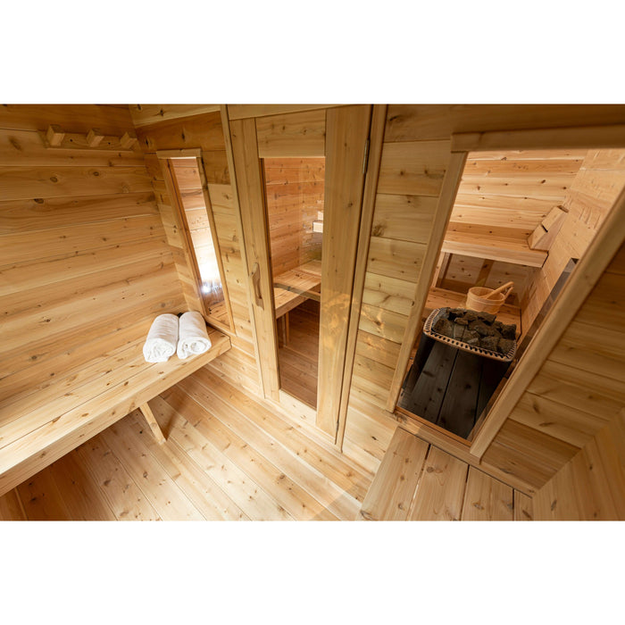 Dundalk LeisureCraft CT Georgian 6 Person Outdoor Sauna with Changeroom