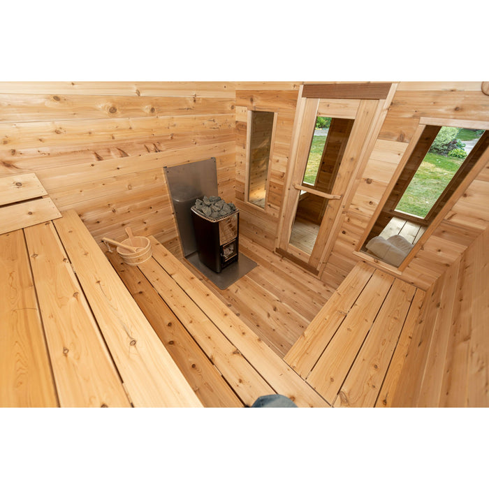 Dundalk LeisureCraft CT Georgian 6 Person Outdoor Sauna with Changeroom
