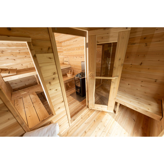 Dundalk LeisureCraft CT Georgian 6 Person Outdoor Sauna with Changeroom