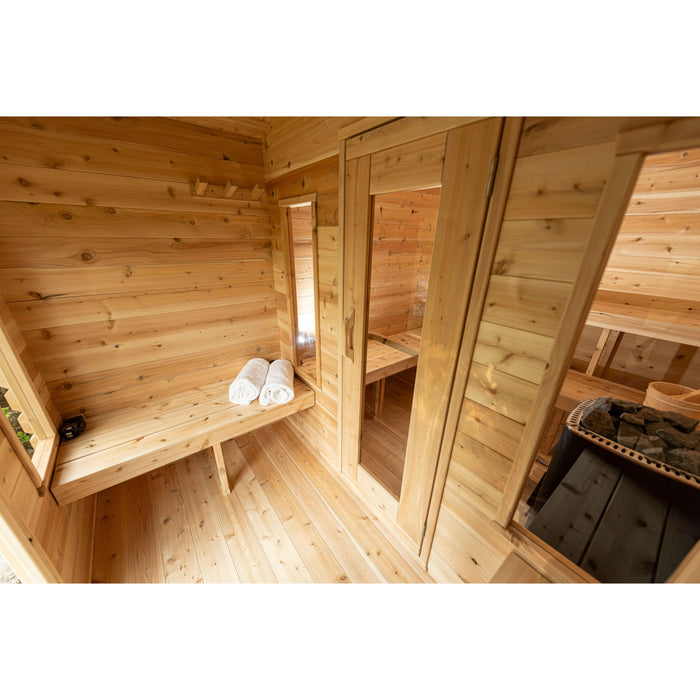Dundalk LeisureCraft CT Georgian 6 Person Outdoor Sauna with Changeroom