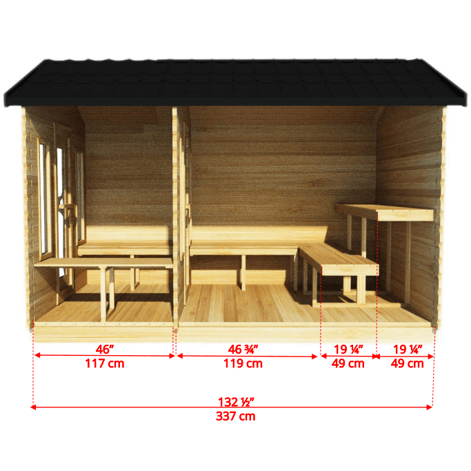 Dundalk LeisureCraft CT Georgian 6 Person Outdoor Sauna with Changeroom