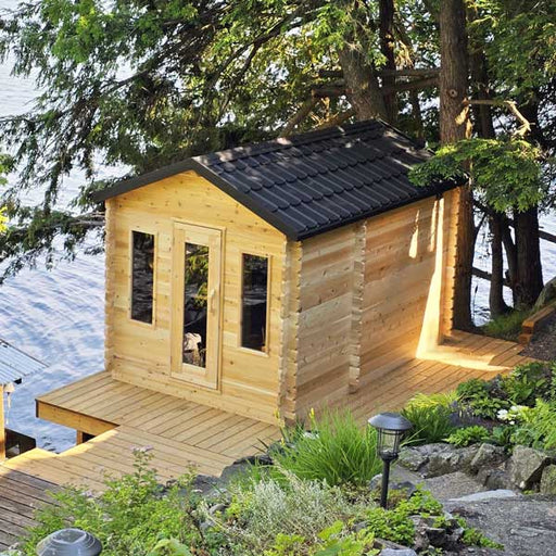 Dundalk LeisureCraft CT Georgian 6 Person Outdoor Sauna with Changeroom