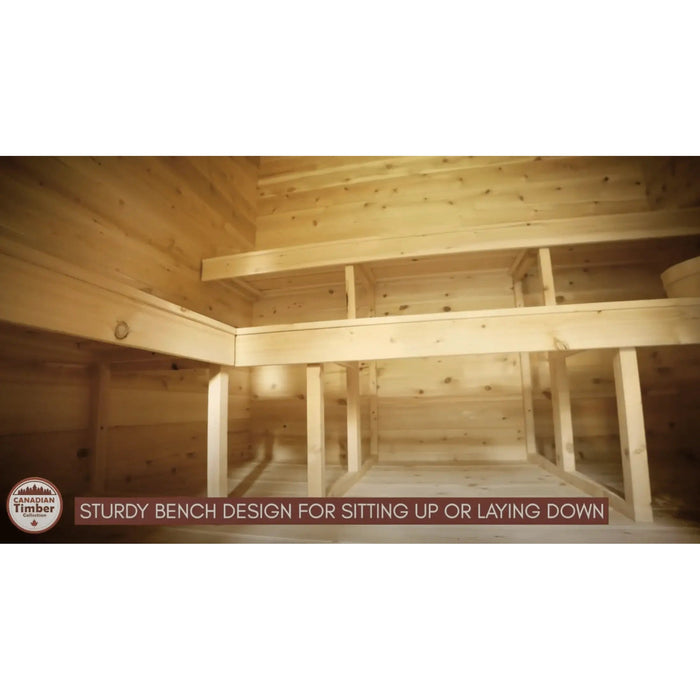 Dundalk LeisureCraft CT Georgian 6 Person Outdoor Sauna with Changeroom