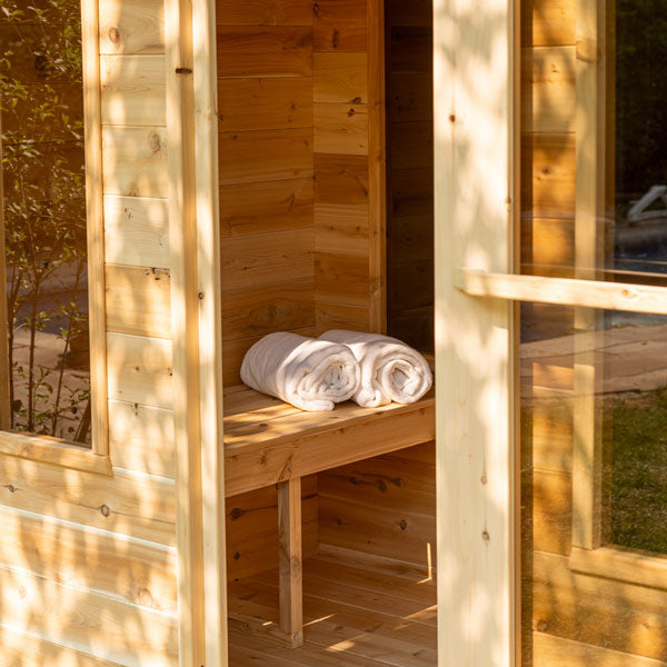 Dundalk LeisureCraft CT Georgian 6 Person Outdoor Sauna with Changeroom