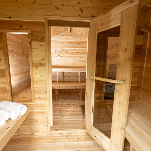 Dundalk LeisureCraft CT Georgian 6 Person Outdoor Sauna with Changeroom