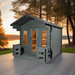 Dundalk LeisureCraft CT Georgian 6 Person Outdoor Sauna with Porch CTC88PW