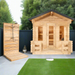 Dundalk LeisureCraft CT Georgian 6 Person Outdoor Sauna with Porch CTC88PW