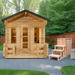 Dundalk LeisureCraft CT Georgian 6 Person Outdoor Sauna with Porch CTC88PW
