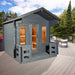 Dundalk LeisureCraft CT Georgian 6 Person Outdoor Sauna with Porch CTC88PW