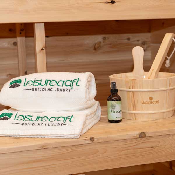 Dundalk LeisureCraft CT Georgian 6 Person Outdoor Sauna with Porch CTC88PW