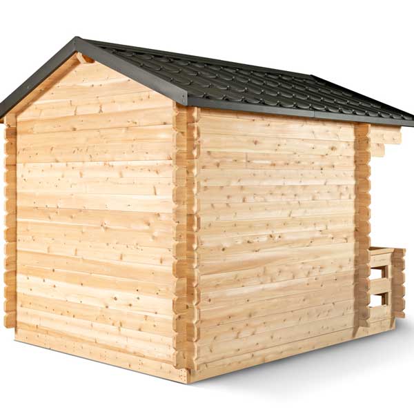 Dundalk LeisureCraft CT Georgian 6 Person Outdoor Sauna with Porch CTC88PW
