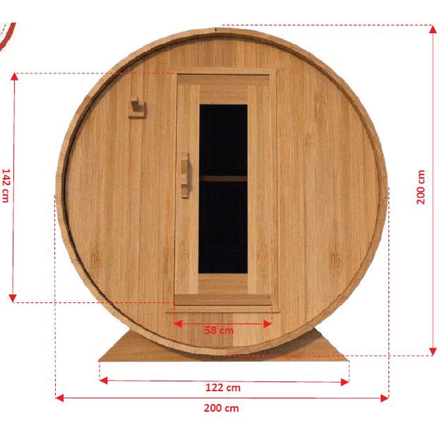 Dundalk LeisureCraft CT Harmony 4 Person Barrel Sauna