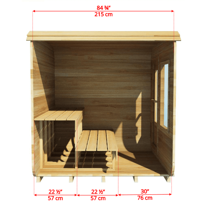Dundalk LeisureCraft CT Luna 4 Person Barrel Sauna