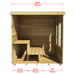 Dundalk LeisureCraft CT Luna 4 Person Barrel Sauna
