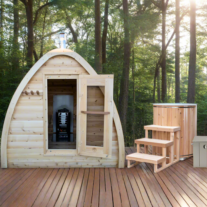 Dundalk LeisureCraft CT Mini POD 4 Person Outdoor Sauna CTC77MW