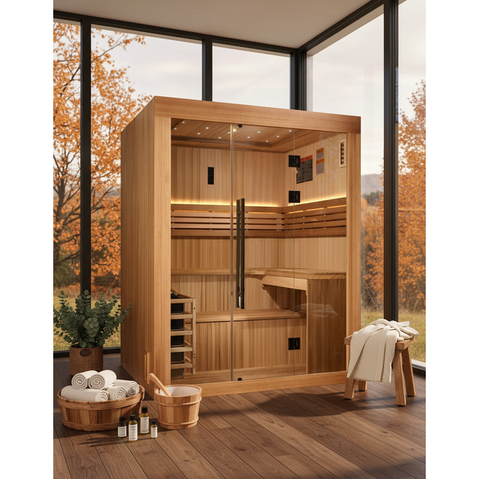 Golden Designs 2025 Updated Osla 6 Person Traditional Sauna (GDI-7689-02)