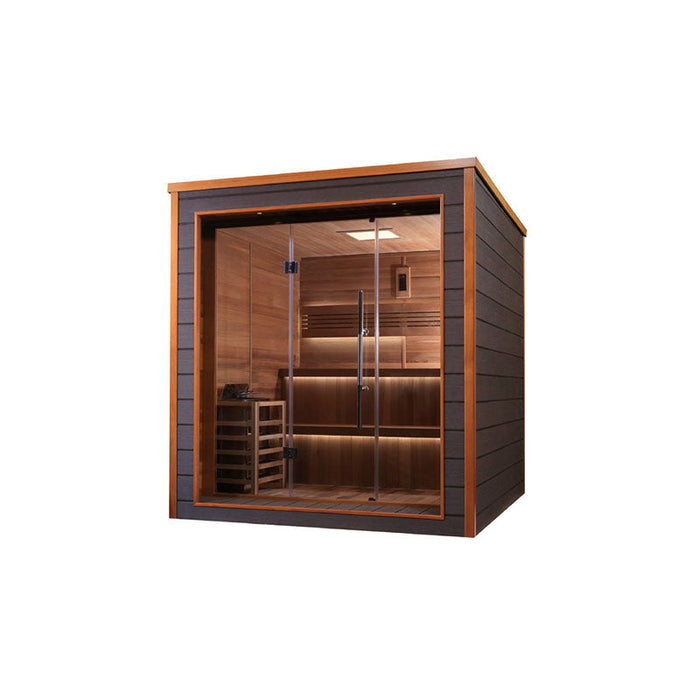 Golden Designs Bergen 6 Person Outdoor-Indoor Traditional Sauna (GDI-8206-01)