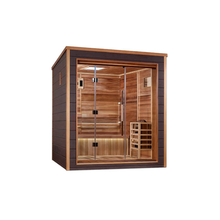 Golden Designs Drammen 3 Person Outdoor-Indoor Traditional Sauna (GDI-8203-01)