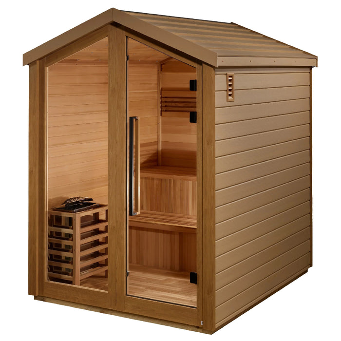 Golden Designs Kaarina 6 Person Barn Outdoor Traditional Sauna (GDI-8506-01)
