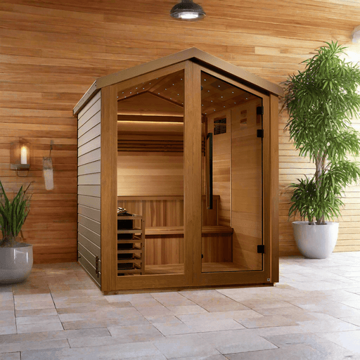 Golden Designs Kaarina 6 Person Barn Outdoor Traditional Sauna (GDI-8506-01)