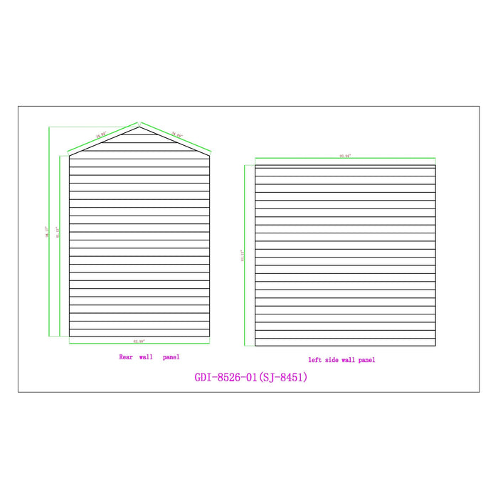 Golden Designs Kaskinen 6 Person Barn Hybrid Full Spectrum IR Outdoor Sauna (GDI-8526-01)