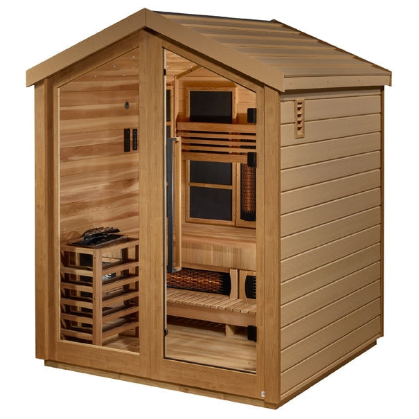 Golden Designs Loviisa 3 Person Barn Hybrid  Full Spectrum IR Outdoor Sauna (GDI-8523-01)