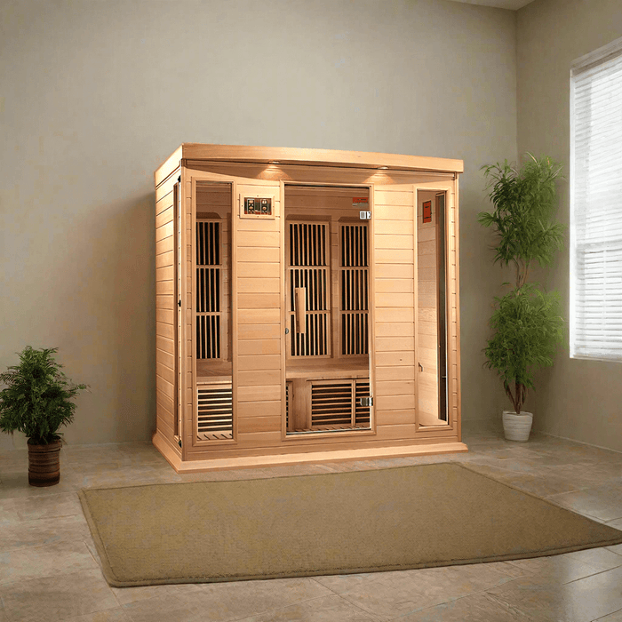 Golden Designs Maxxus 4 Person Low EMF FAR IR Sauna (MX-K406-01)