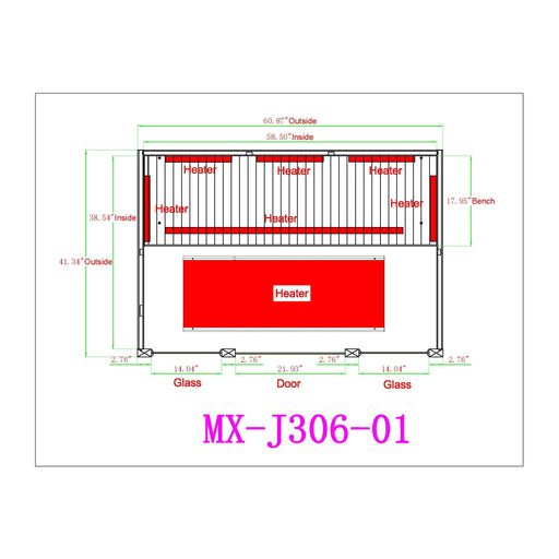 Golden Designs Maxxus Bellevue 3 Person Low EMF FAR IR Sauna (MX-J306-01)