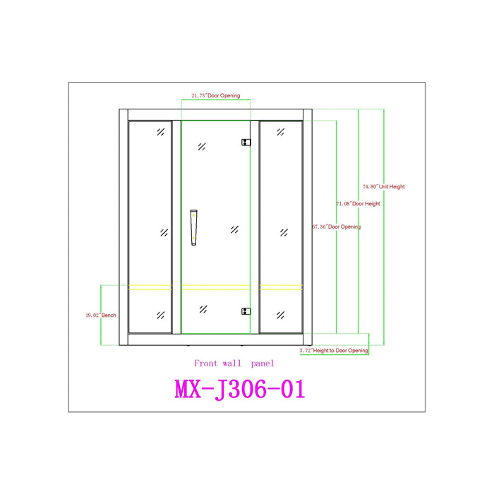 Golden Designs Maxxus Bellevue 3 Person Low EMF FAR IR Sauna (MX-J306-01)